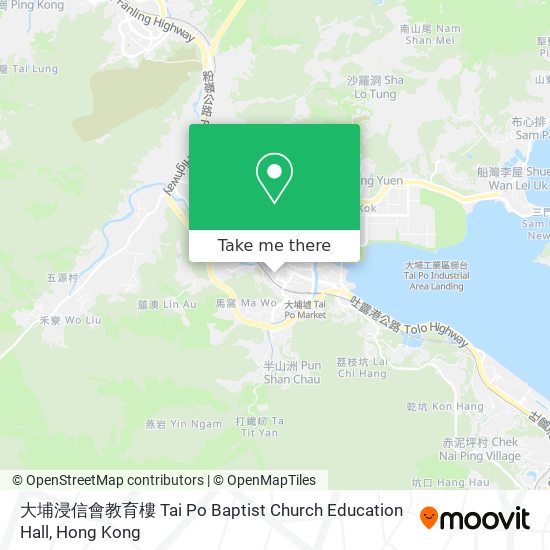 大埔浸信會教育樓 Tai Po Baptist Church Education Hall map