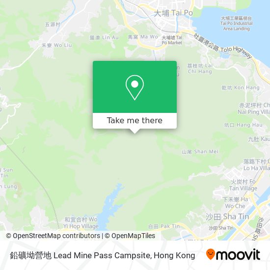 鉛礦坳營地 Lead Mine Pass Campsite map