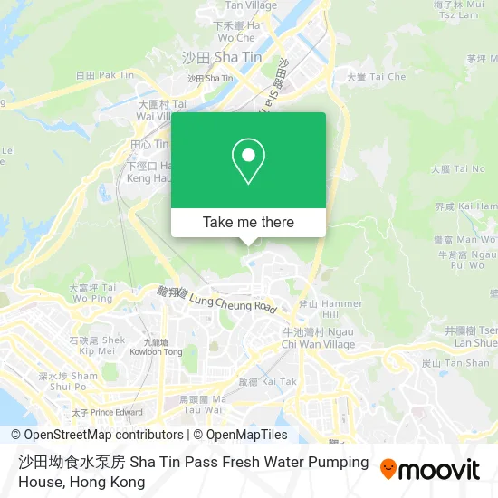 沙田坳食水泵房 Sha Tin Pass Fresh Water Pumping House map