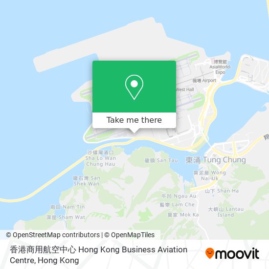 香港商用航空中心 Hong Kong Business Aviation Centre地圖