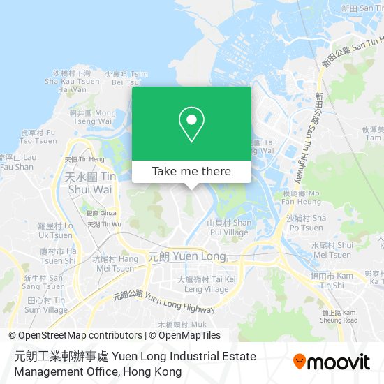 元朗工業邨辦事處 Yuen Long Industrial Estate Management Office map