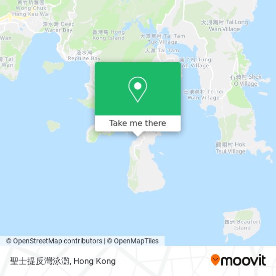 聖士提反灣泳灘 map