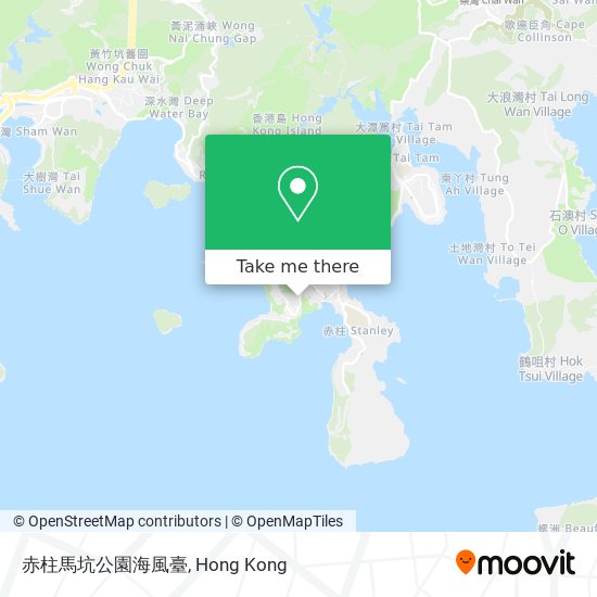 赤柱馬坑公園海風臺 map