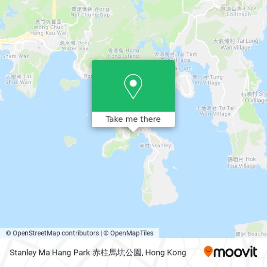 Stanley Ma Hang Park 赤柱馬坑公園 map