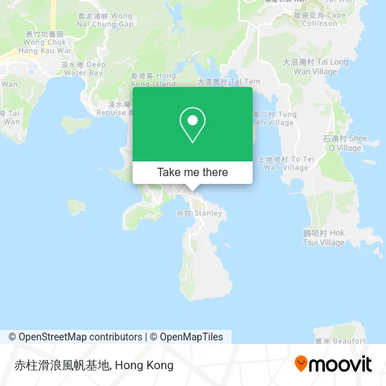 赤柱滑浪風帆基地地圖