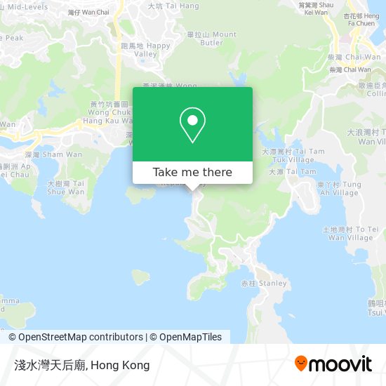 淺水灣天后廟 map