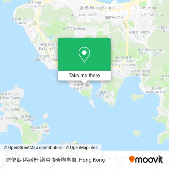 羅健熙 區諾軒 議員聯合辦事處地圖