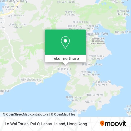 Lo Wai Tsuen, Pui O, Lantau Island map