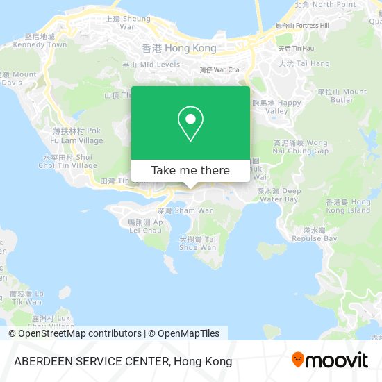 ABERDEEN SERVICE CENTER map