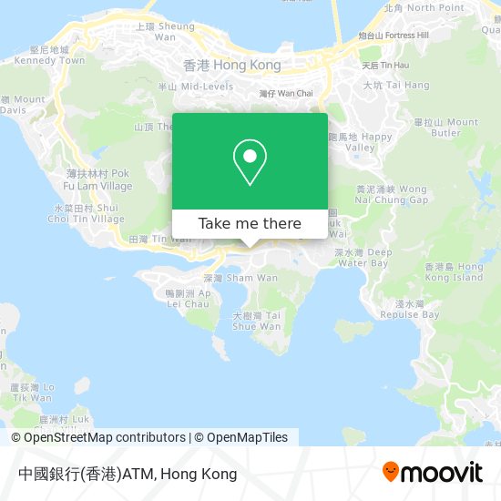 中國銀行(香港)ATM map
