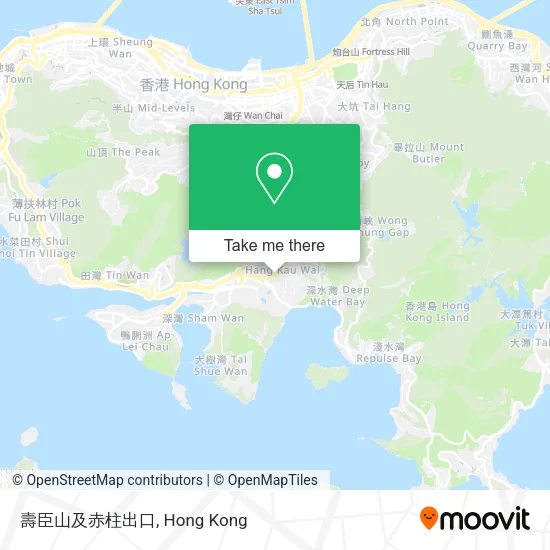壽臣山及赤柱出口地圖