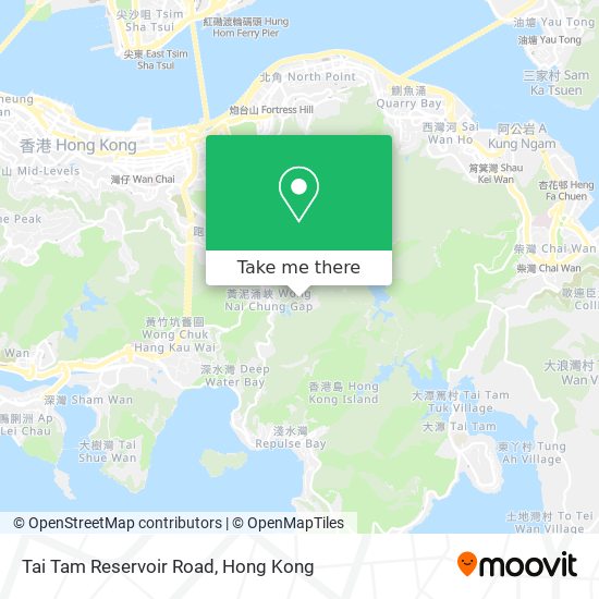 Tai Tam Reservoir Road map