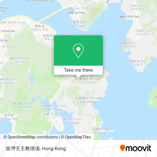 柴灣天主教墳場 map
