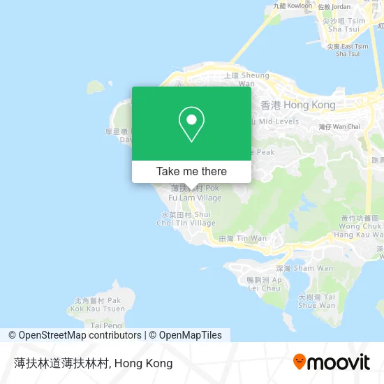 薄扶林道薄扶林村 map