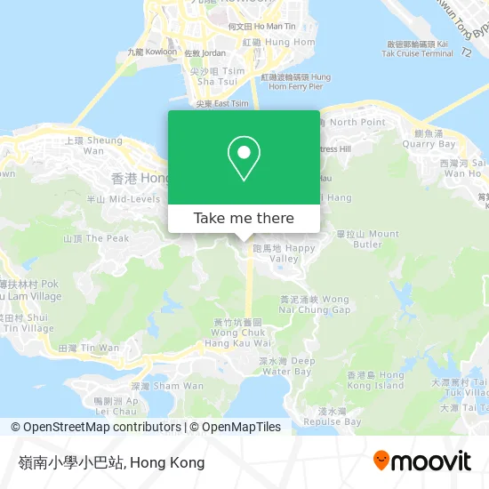 嶺南小學小巴站地圖