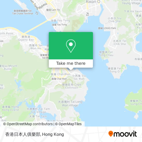 香港日本人俱樂部地圖
