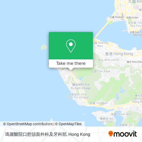 瑪麗醫院口腔頜面外科及牙科部 map