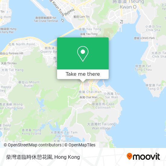柴灣道臨時休憩花園地圖
