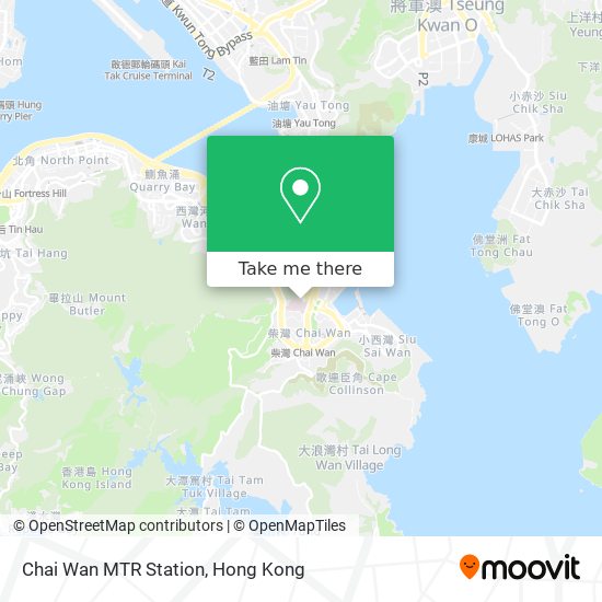 Chai Wan MTR Station map