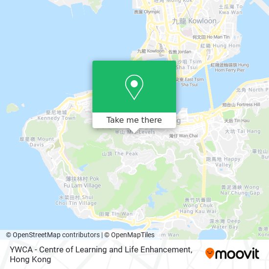 YWCA - Centre of Learning and Life Enhancement map