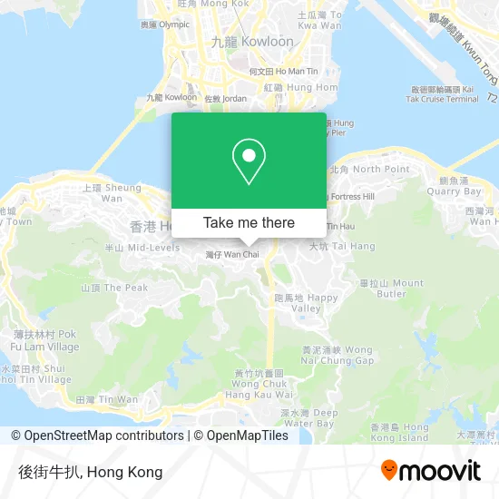 後街牛扒地圖