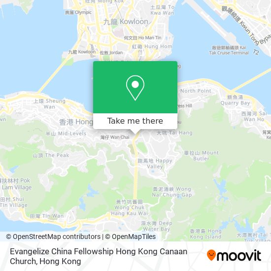 Evangelize China Fellowship Hong Kong Canaan Church map
