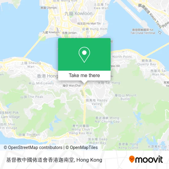 基督教中國佈道會香港迦南堂地圖