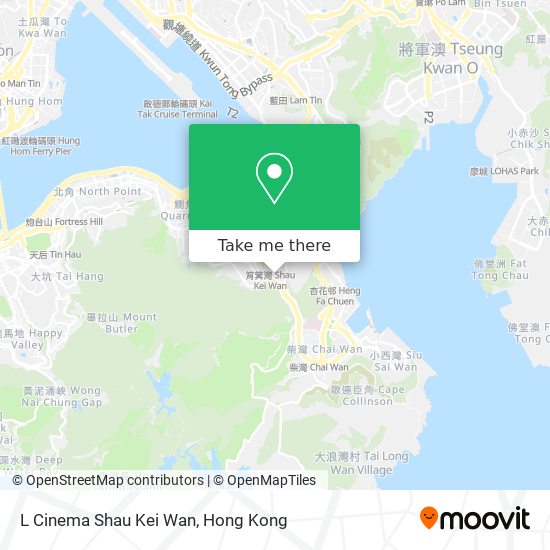 L Cinema Shau Kei Wan map