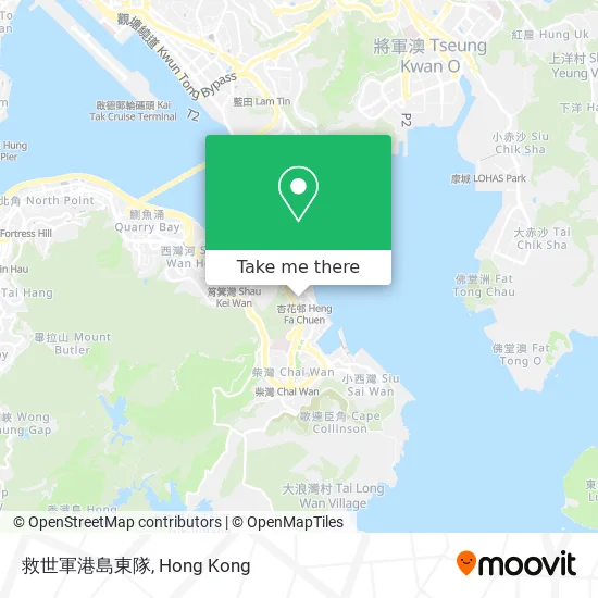 救世軍港島東隊地圖