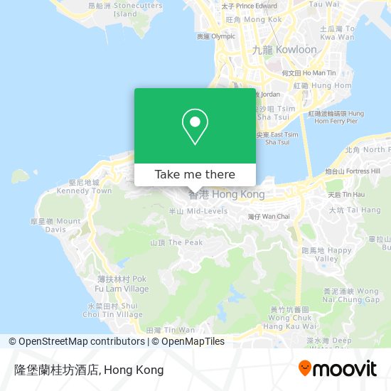 隆堡蘭桂坊酒店 map