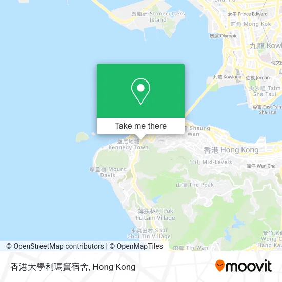 香港大學利瑪竇宿舍地圖