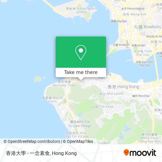 香港大學 - 一念素食 map