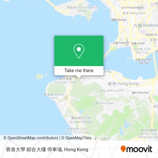 香港大學 綜合大樓 停車場 map