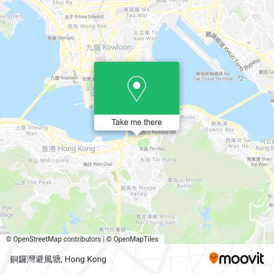 銅鑼灣避風塘地圖