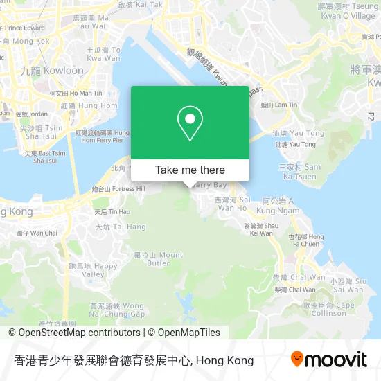 香港青少年發展聯會德育發展中心地圖