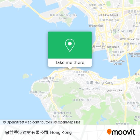 敏益香港建材有限公司地圖