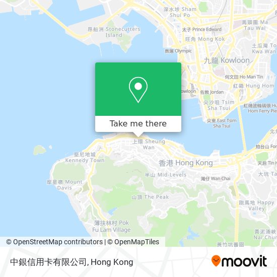 中銀信用卡有限公司 map