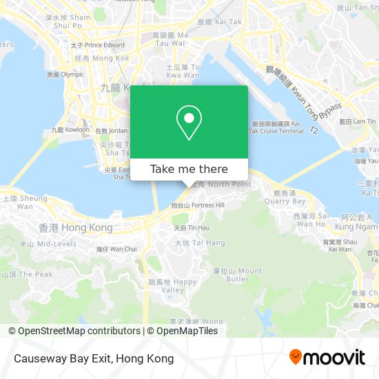 Causeway Bay Exit map