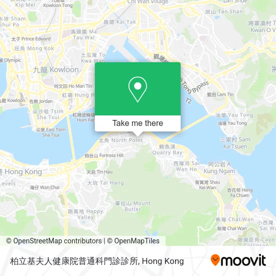柏立基夫人健康院普通科門診診所地圖
