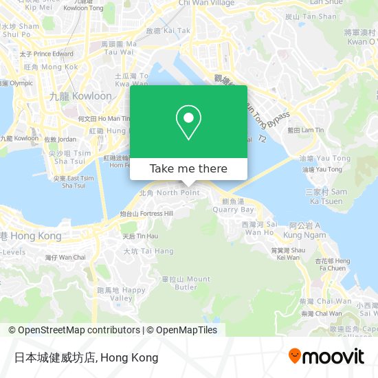 日本城健威坊店 map