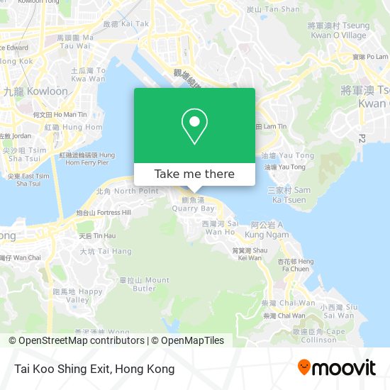 Tai Koo Shing Exit map