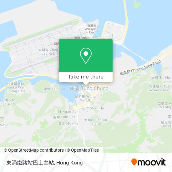東涌鐵路站巴士叁站 map