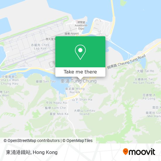 東涌港鐵站 map