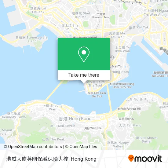 港威大廈英國保誠保險大樓地圖