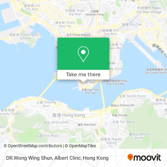 DR.Wong Wing Shun, Albert Clinc map
