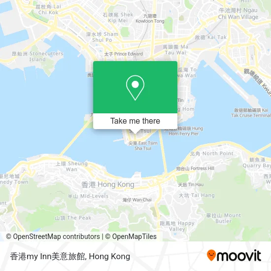 香港my Inn美意旅館地圖