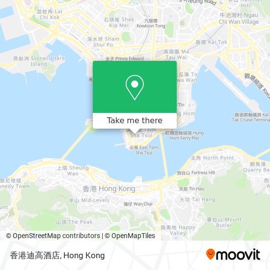 香港迪高酒店 map