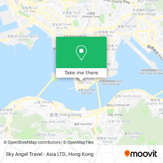 Sky Angel Travel - Asia LTD. map