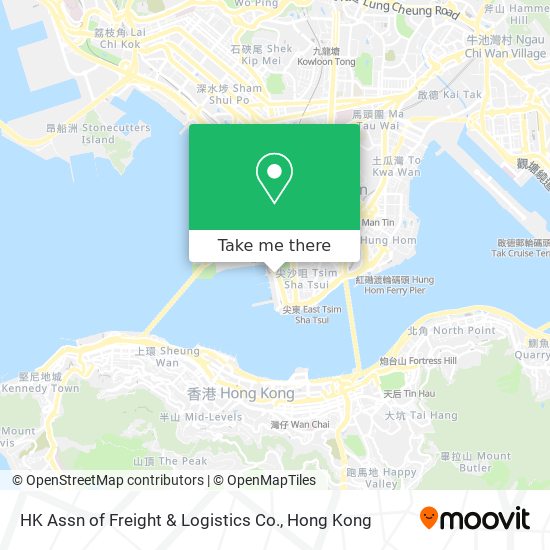 HK Assn of Freight & Logistics Co. map