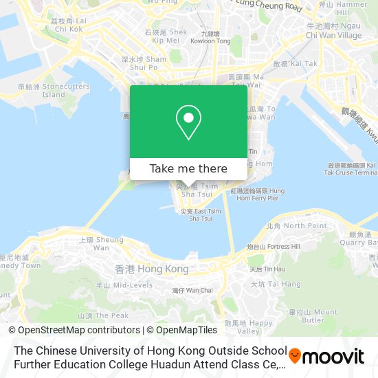 The Chinese University of Hong Kong Outside School Further Education College Huadun Attend Class Ce map
